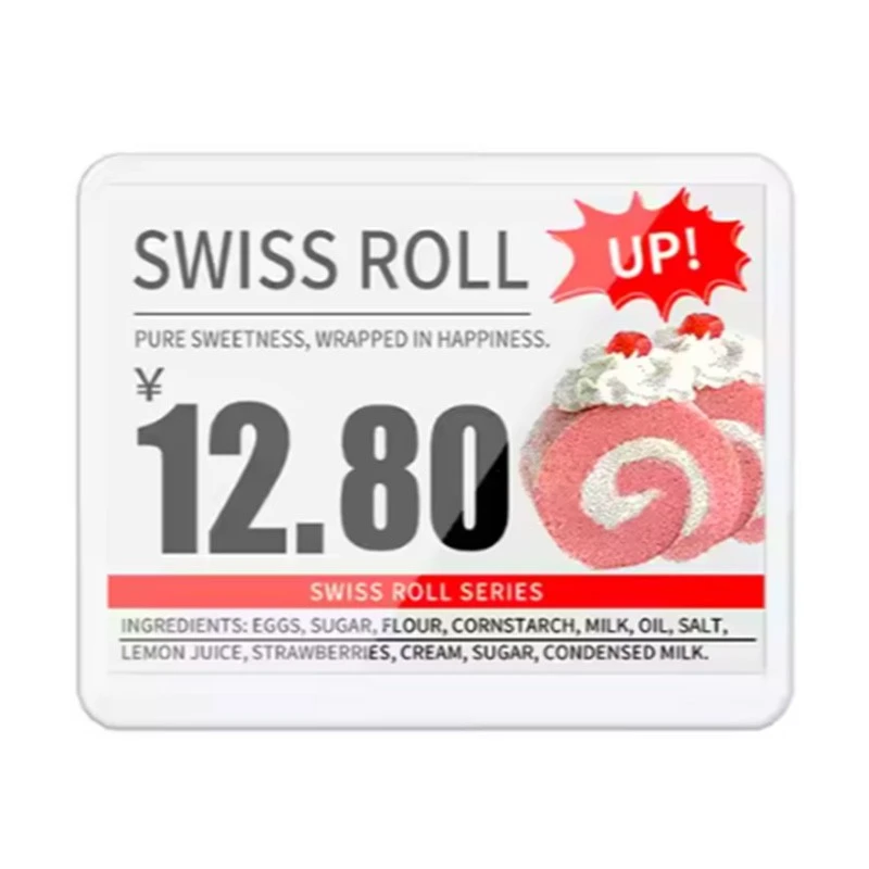 5,8'' E-inchiostro Etichett eletronich per scaffol - Suporta NFC e LED a 7 culur