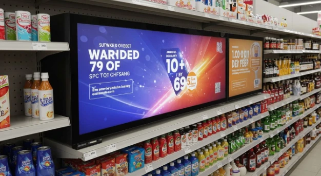 Schermi LCD sluungà per i supermercà e i negozi de alimentari