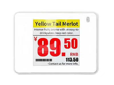 Etichett de prez eletronich a quater culur de 1,54 pollici
